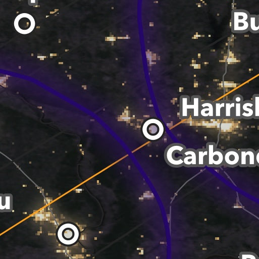2024 Solar Eclipse map — Illinois