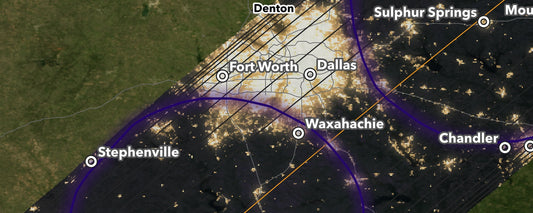 2024 Solar Eclipse map — Waco, TX